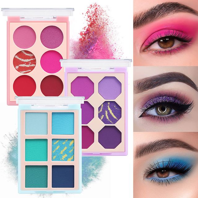 Paleta de sombra de ojos YABAOLIAN con seis colores perlados