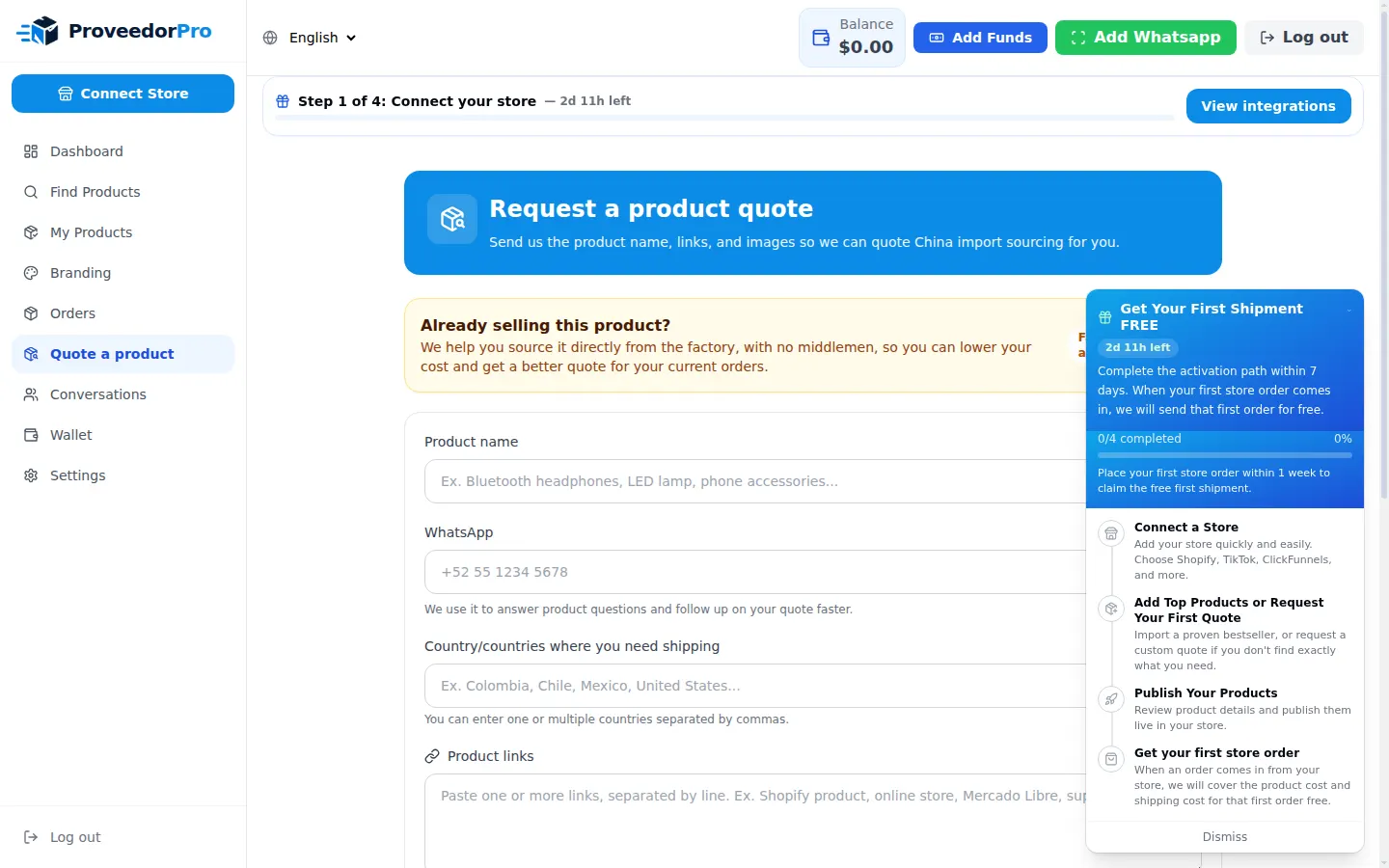 Flujo real de producto a cotización dentro de ProveedorPro