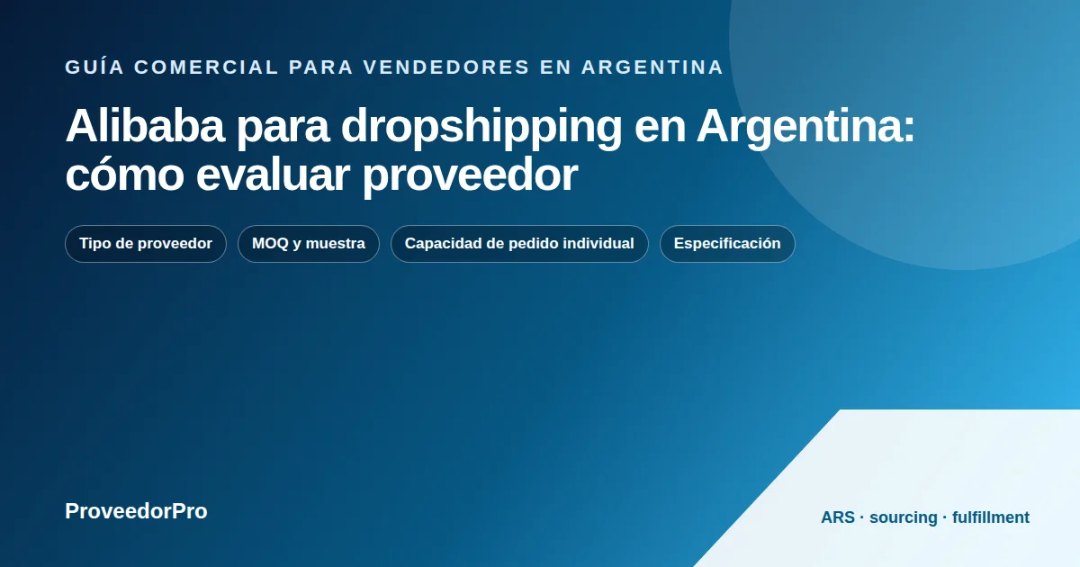 Diagrama de Alibaba dropshipping Argentina para una tienda argentina