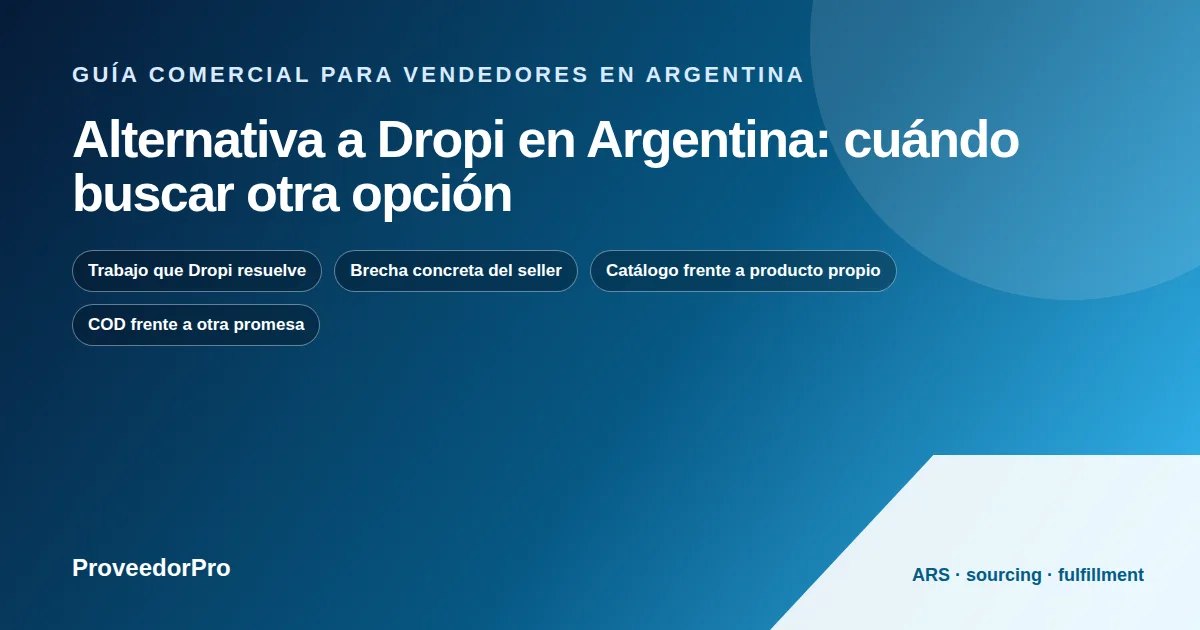 Diagrama de alternativa a Dropi Argentina para una tienda argentina
