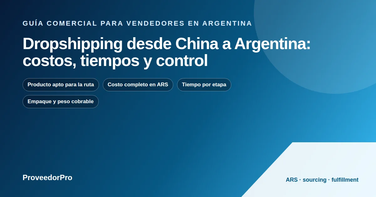 Diagrama de dropshipping desde China Argentina para una tienda argentina