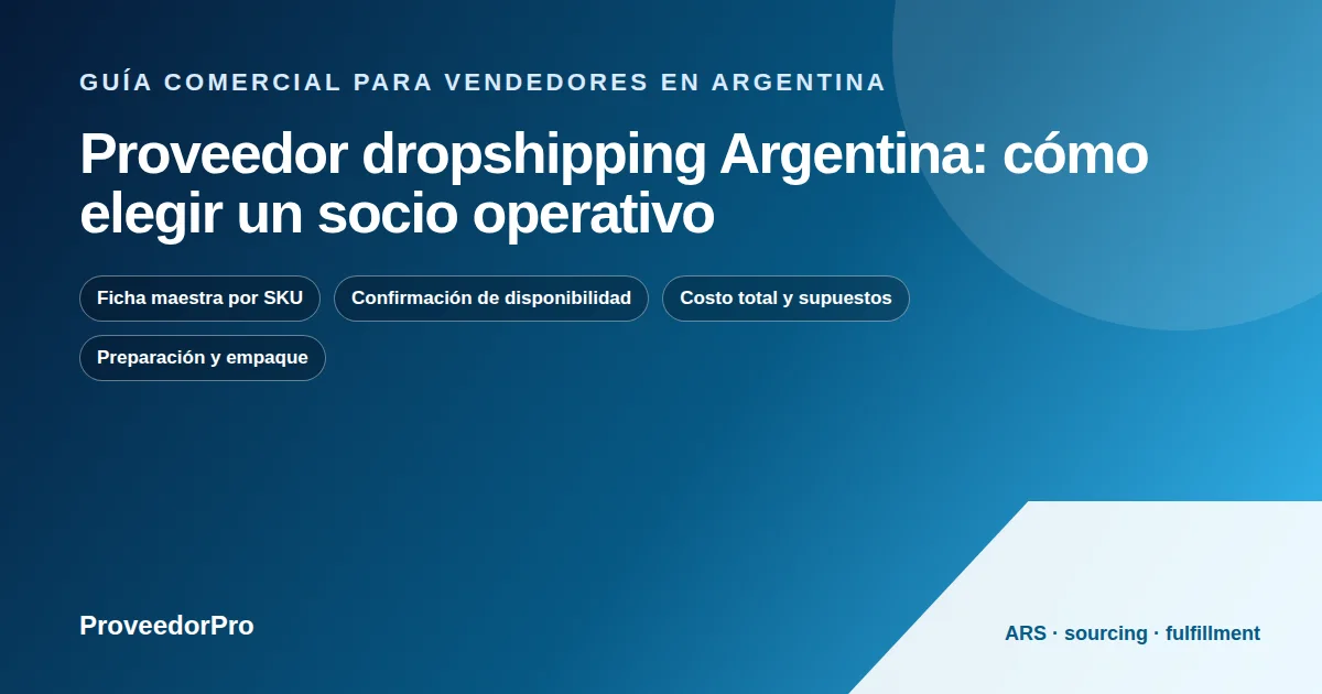 Diagrama de proveedor dropshipping Argentina para una tienda argentina