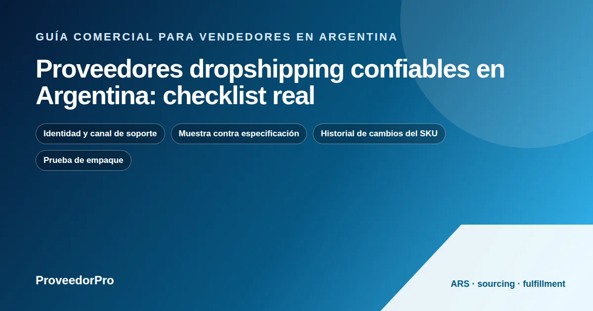 Diagrama de proveedores dropshipping confiables Argentina para una tienda argentina