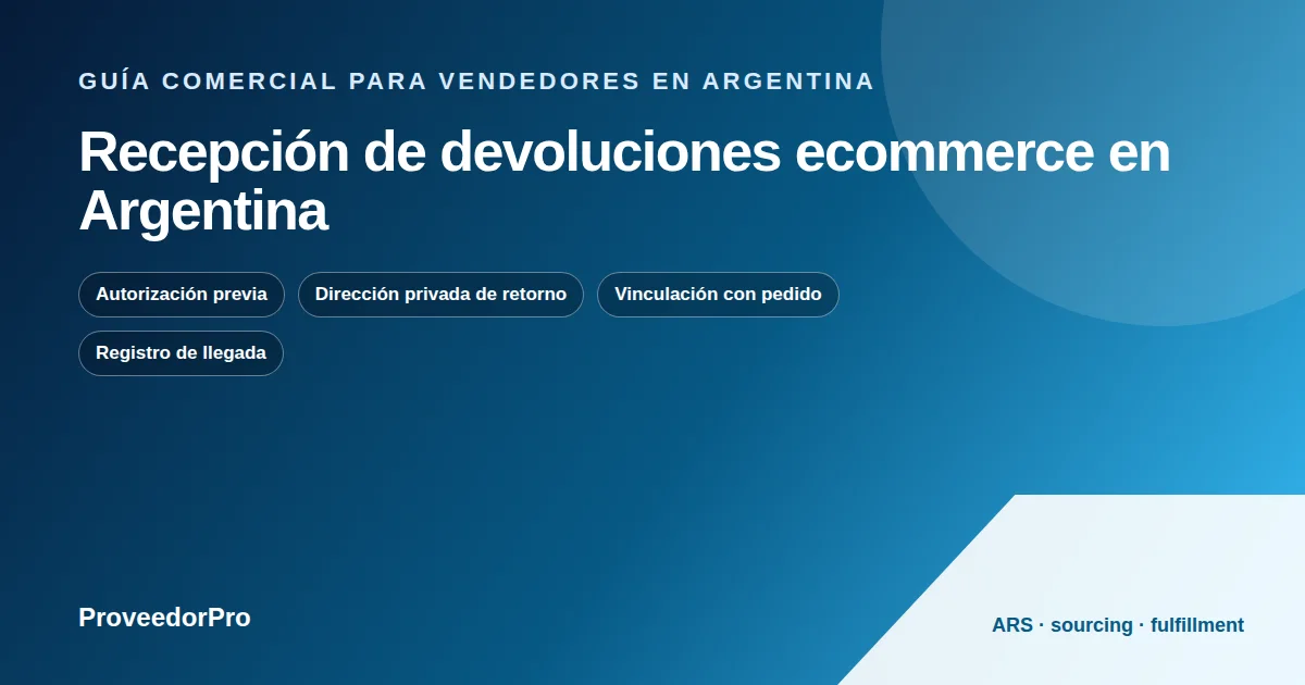 Diagrama de recepción devoluciones ecommerce Argentina para una tienda argentina