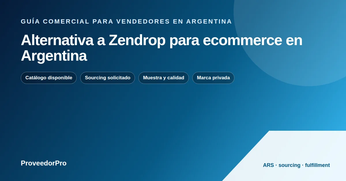 Diagrama de alternativa a Zendrop Argentina para una tienda argentina