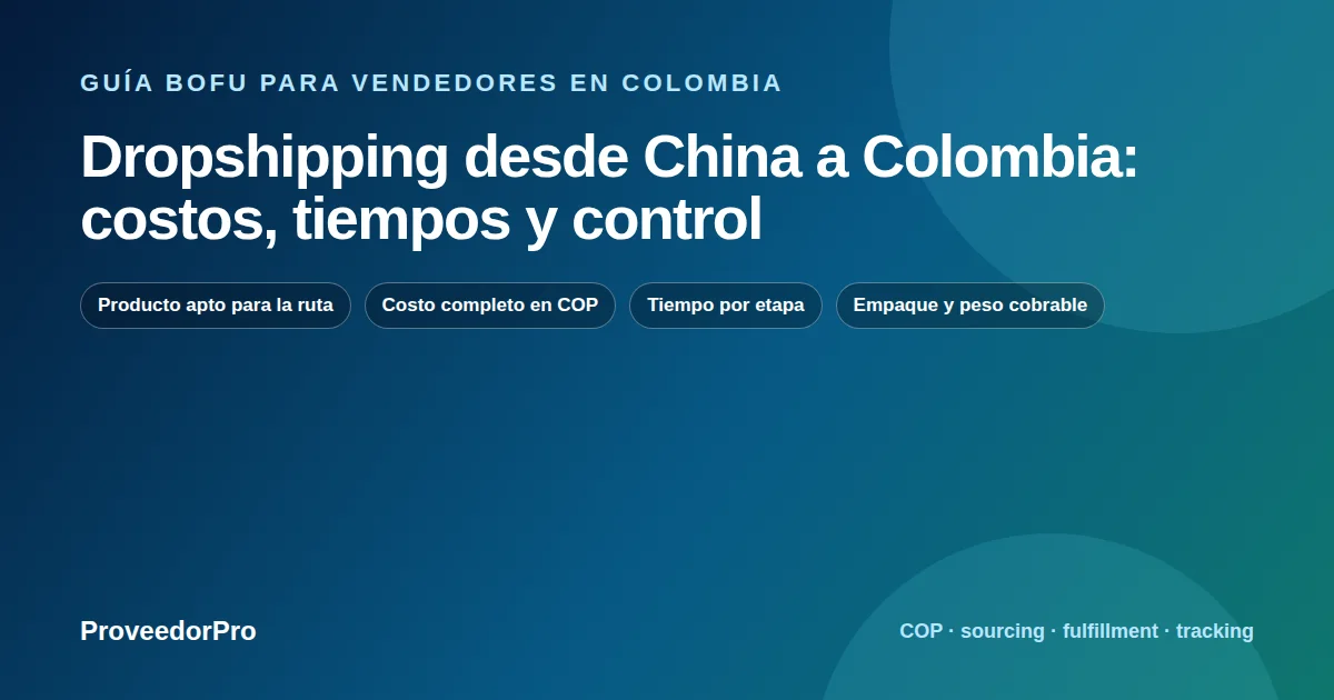 Guía visual de dropshipping desde China Colombia para vendedores en Colombia