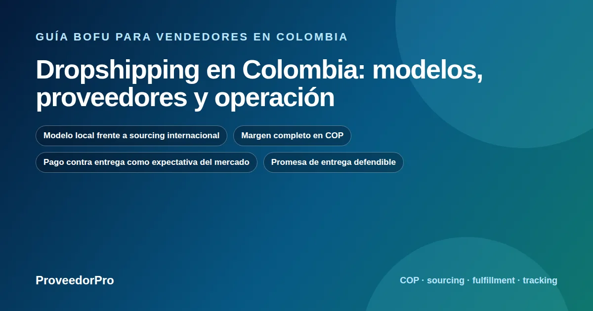 Guía visual de dropshipping Colombia para vendedores en Colombia