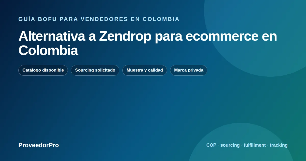Guía visual de alternativa a Zendrop Colombia para vendedores en Colombia