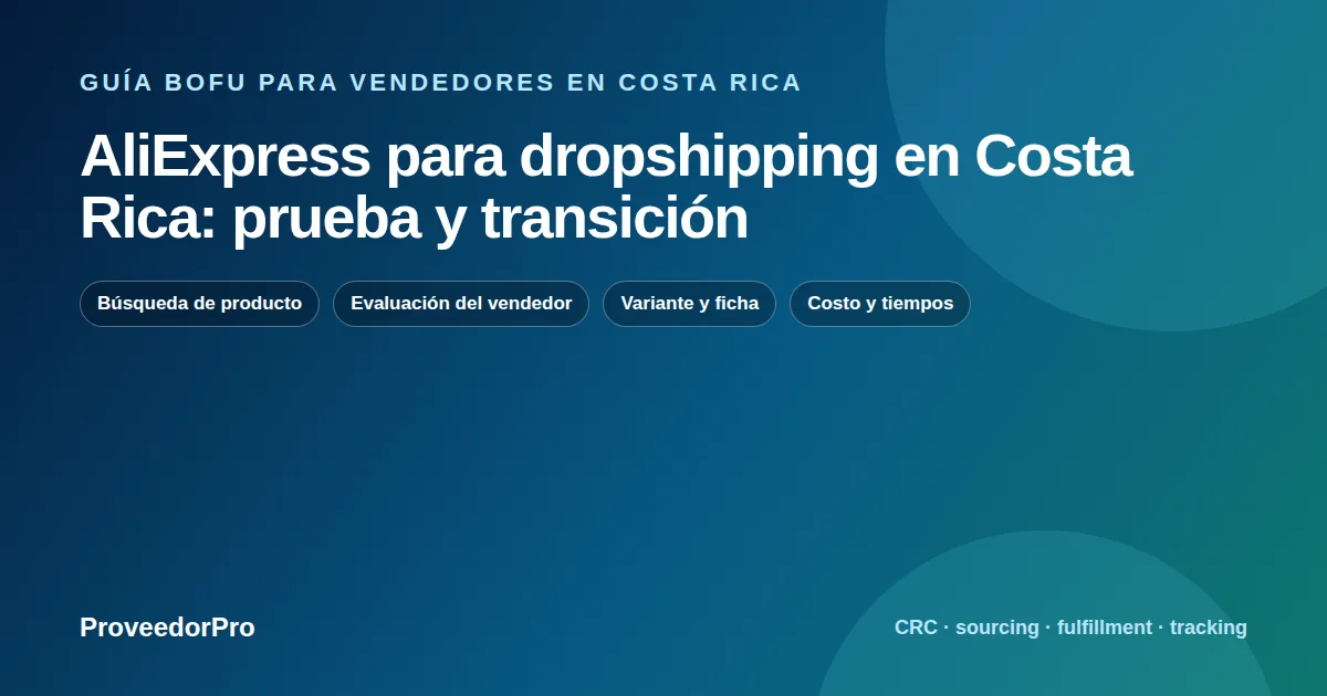 Mapa de decisión para AliExpress dropshipping Costa Rica en Costa Rica