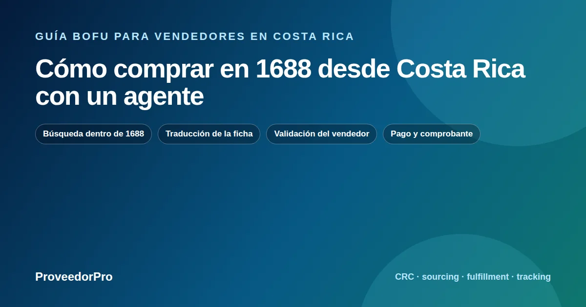 Mapa de decisión para comprar en 1688 desde Costa Rica en Costa Rica