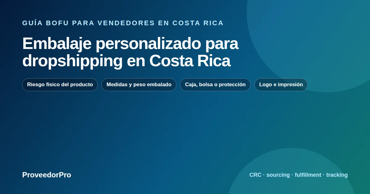 Mapa de decisión para embalaje personalizado dropshipping Costa Rica en Costa Rica