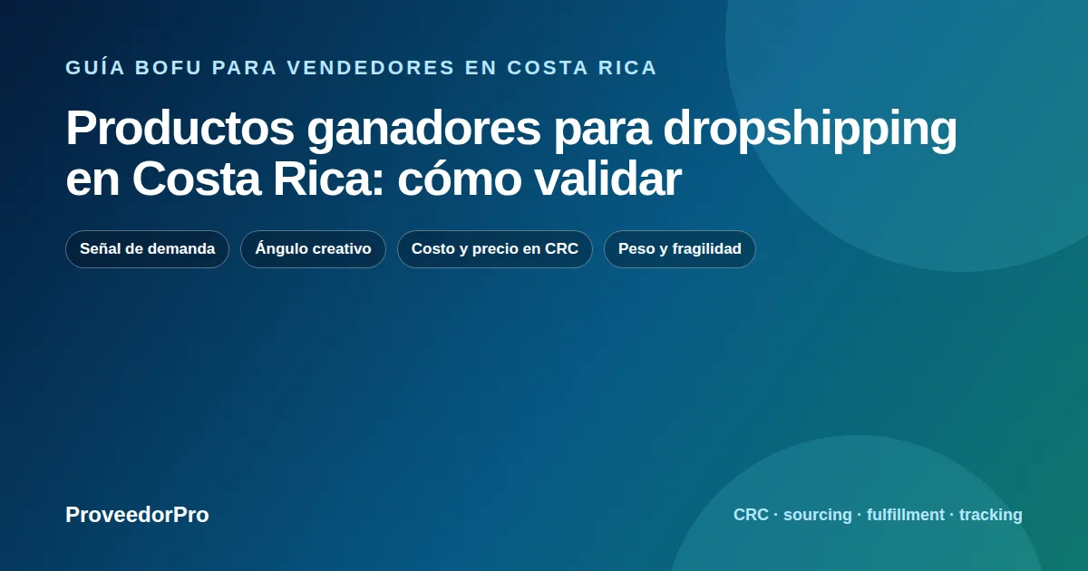 Mapa de decisión para productos ganadores dropshipping Costa Rica en Costa Rica