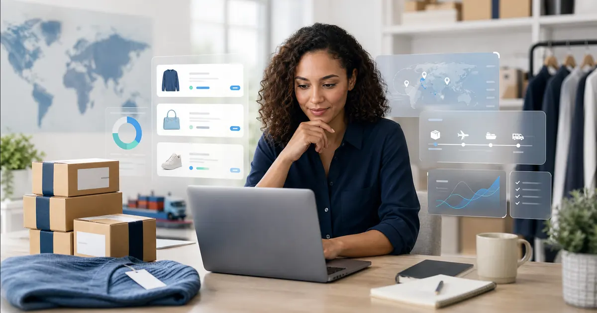 Ecommerce seller evaluating dropshipping suppliers, product margin and fulfillment tracking